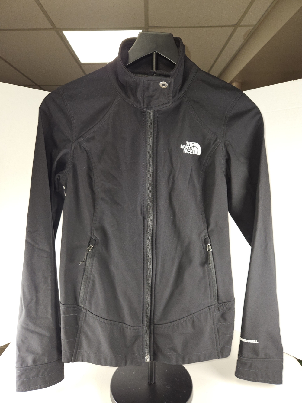 The North Face Jacket Black Full Zip Pockets Hiking Atleisure Women's XS Size